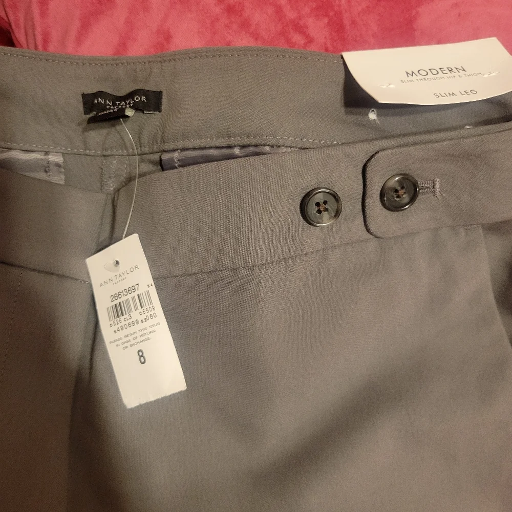 NWT Ann Taylor Women's Olive Green Pants - Picture 8 of 8